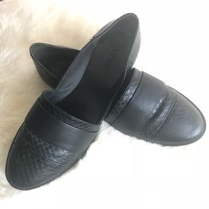 Vince Mason Leather & Snakeskin Flats